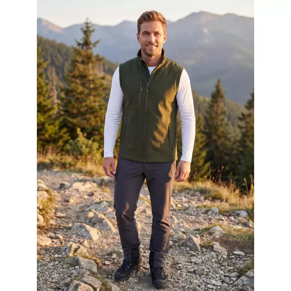  Vestă softshell pentru bărbați ALTISPORT NoPrint NP/ALM865 MILITAR 