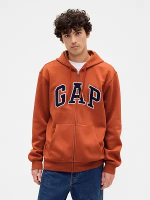 Hanorac pentru bărbați GAP LOGO HOODIE ZIP 674144-26 CONDIMENT DE CUPRU