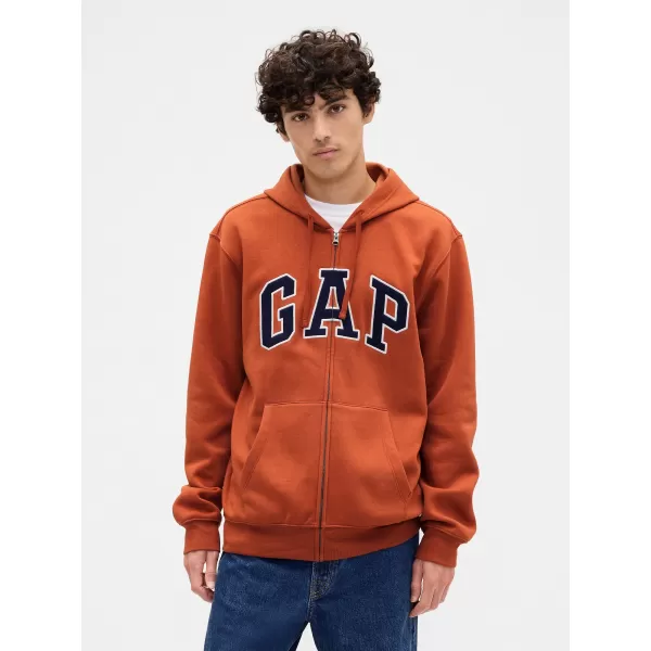  Hanorac pentru bărbați GAP LOGO HOODIE ZIP 674144-26 CONDIMENT DE CUPRU 