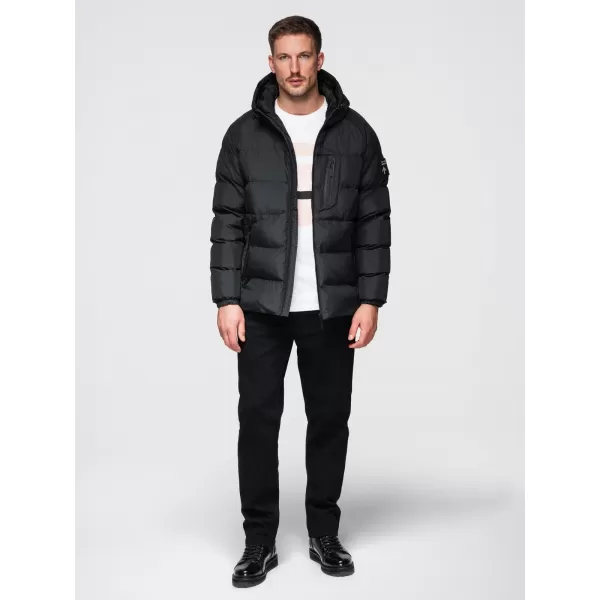  Jachetă pentru bărbați OMBRE OM-JAHP-0302 NEGRU 