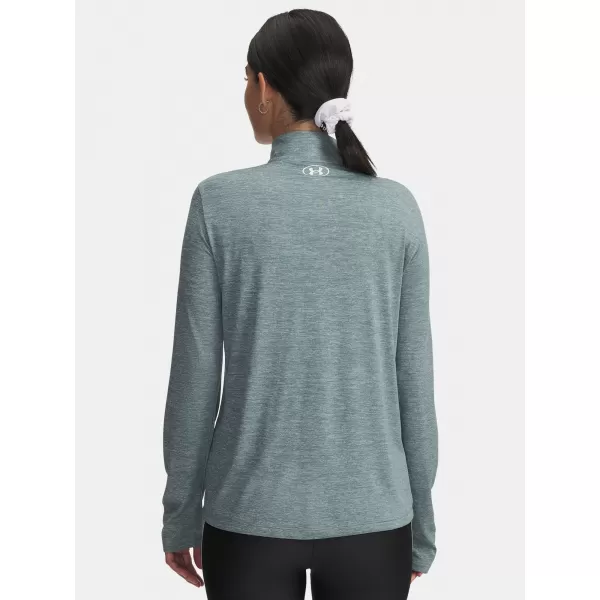 Tricou pentru femei UNDER ARMOUR TECH 1/2 ZIP- TWIST 1384225-587 ALBASTRU 