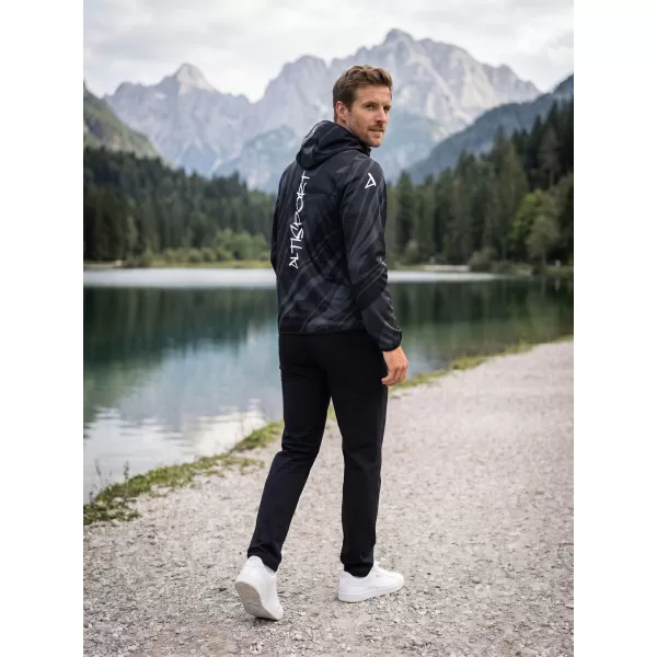  Jachetă softshell premium pentru bărbați ALTISPORT VOJ/ALM072JACK01 NEGRU 