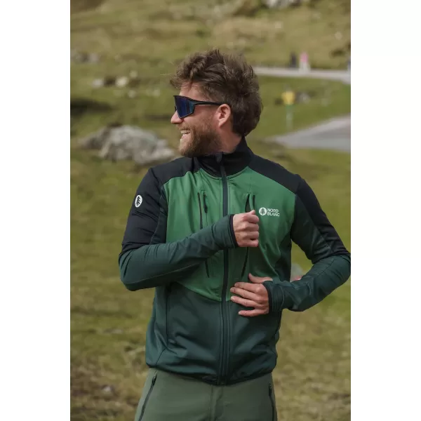 Hanorac powerfleece pentru bărbați NORDBLANC GROAN NBWFM8282 VERDE ÎNCHIS 
