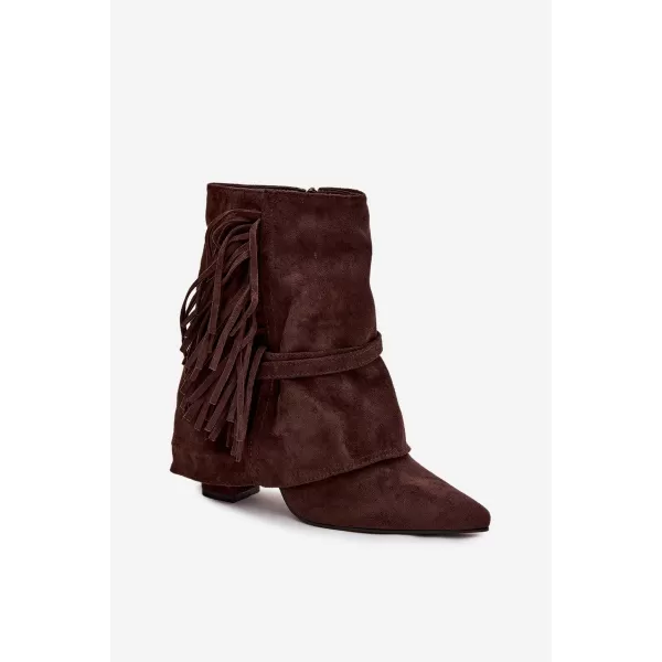  Pantofi de dama cu toc BOTO EVELISSE 40511 MARO 
