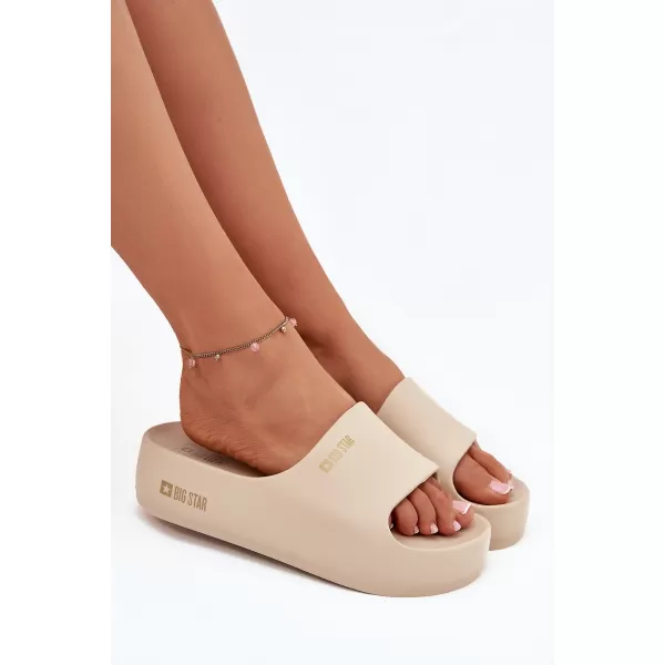  Papuci de dama BIG STAR SS274722 BEI Pantofi Big Star 