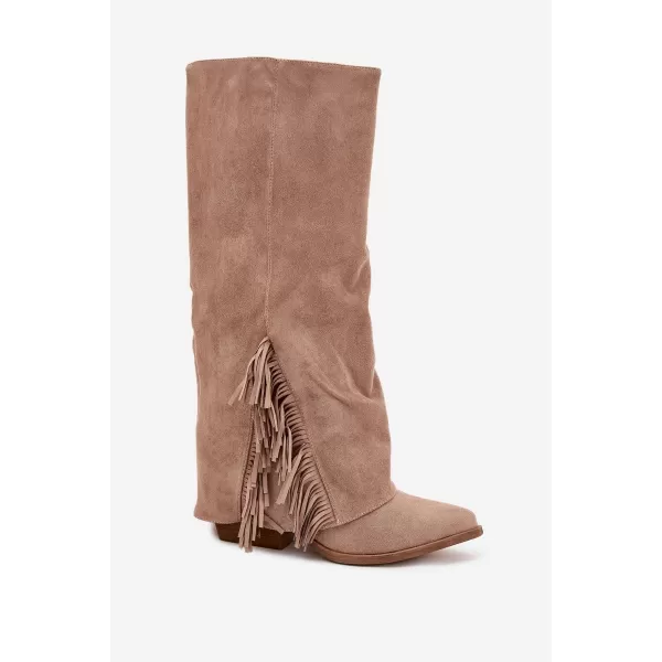  Pantofi de dama cu toc BOTO ZALIA 38568 KAKI 