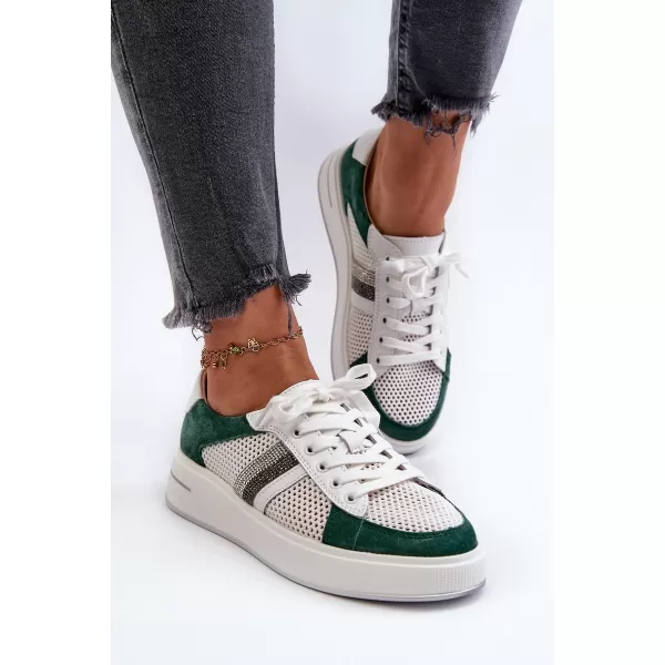  Adidași de damă D&A LR110 ALB/VERDE 