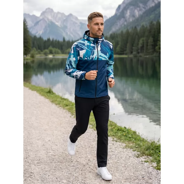  Jachetă softshell premium pentru bărbați ALTISPORT VOJ/ALM039JACK01 ALBASTRU MARIN 