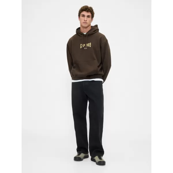  Hanorac pentru bărbați GAP LOGO PULLOVER HOODIE 821291-01 SOL 