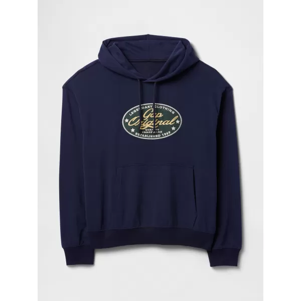  Hanorac pentru bărbați GAP LOGO PULLOVER HOODIE 744731-00 UNIFORMA MARINEI 