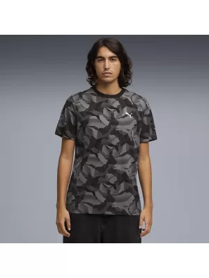 Tricou pentru bărbați PUMA ESS LOGO LAB AOP TEE 692027_01 PUMA NEGRU