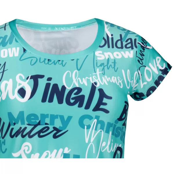  Tricou de Crăciun premium pentru femei ALTISPORT VOJ/ALWVN9TR06 ALBASTRU 