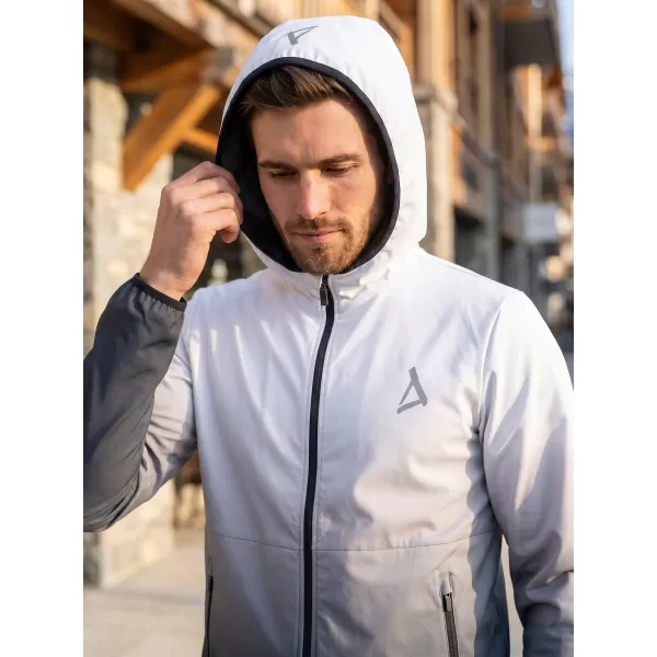  Jachetă softshell premium pentru bărbați ALTISPORT VOJ/ALM126JACK01 ALB-NEGRU 