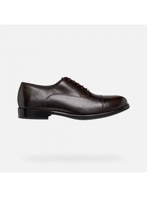 Pantofi rochie pentru bărbați GEOX BARBERIGO G014409 MARO ÎNCHIS