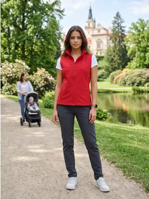 Vesta softshell dama ALTISPORT NoPrint NP/ALW965 ROŞU