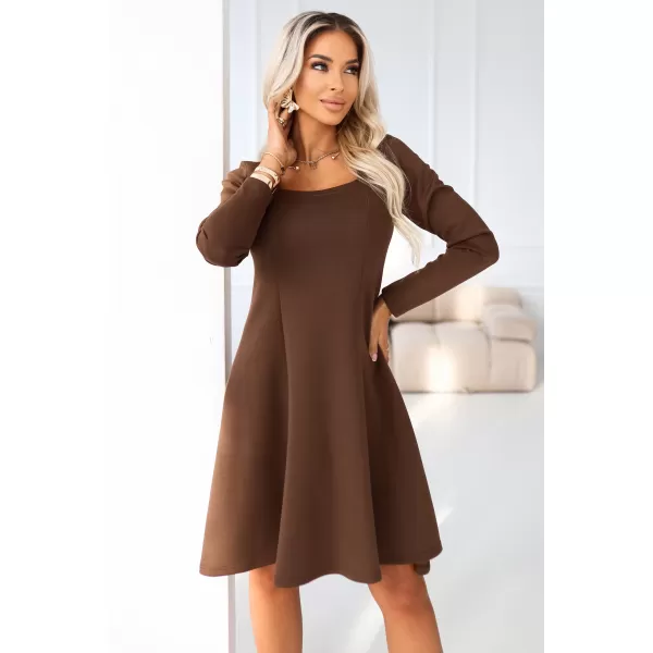  Rochie NUMOCO 574-2 CIOCOLATĂ 