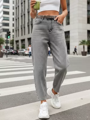 Pantaloni de dama DSTREET UY2888 GRI DESCHIS