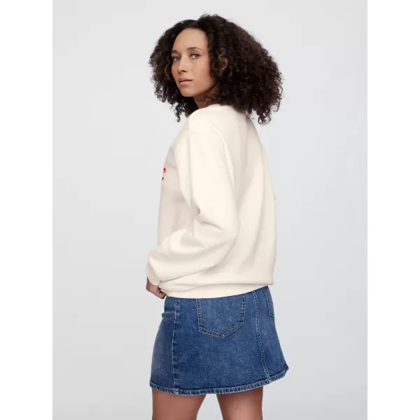  Hanorac de dama GAP LOGO SWEATSHIRT 782487-01 NOUA OPT ALB 