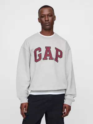 Hanorac pentru bărbați GAP LOGO CREW SWEATSHIRT 616625-00 ERICA GRI DESCHIS