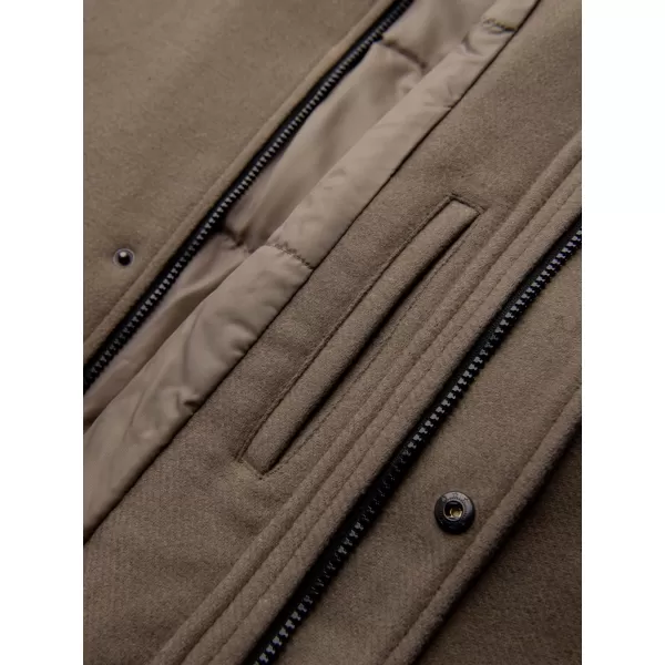  Palton pentru bărbați OMBRE OM-COWC-0132 KAKI 