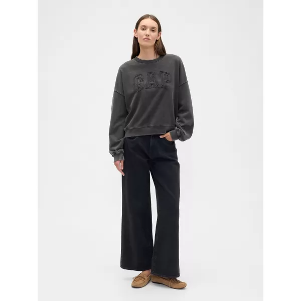  Hanorac de dama GAP LOGO SWEATSHIRT 799280-02 NOAPTE FĂRĂ LUNĂ 