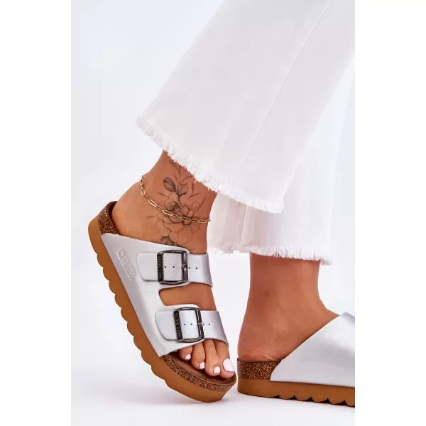  Papuci dama BIG STAR LL274476 SILVER Pantofi Big Star 