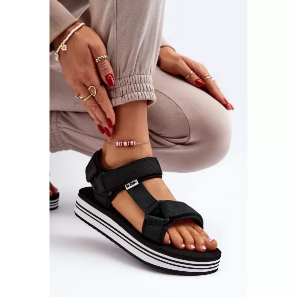  Sandale de dama LEE COOPER LCW-24-05-2753L NEGRU/ALB 