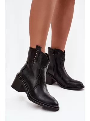Pantofi de dama cu toc BOTO IVERLY 40565 NEGRU
