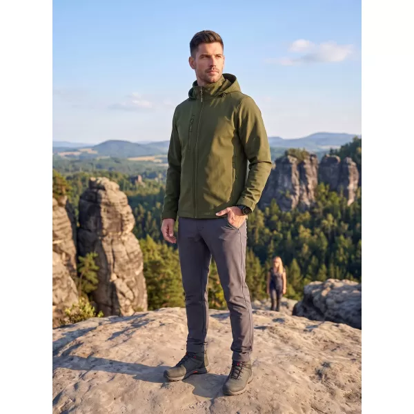  Jachetă softshell pentru bărbați ALTISPORT NoPrint NP/ALM845 MILITAR 