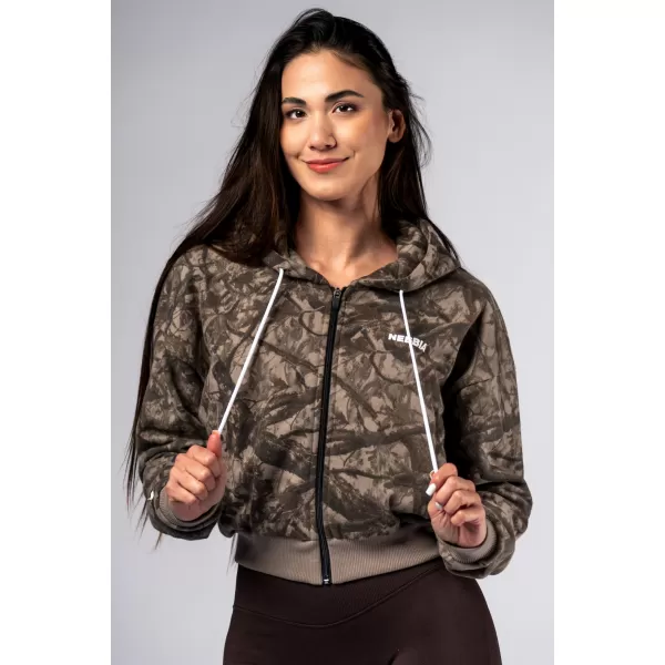  Hanorac cu fermoar POWER 895 LIGHT BROWN CAMO Nebbia 