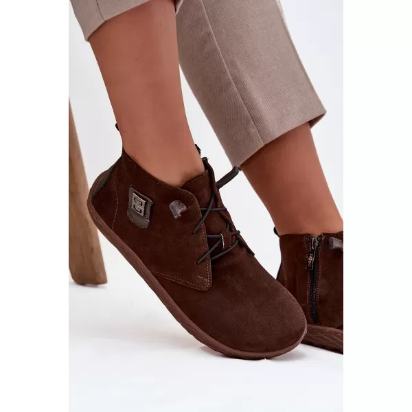  Pantofi de dama ZAZOO 30072 CIOCOLATĂ 