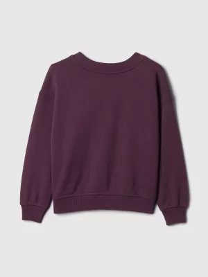 Hanorac pentru copii GAP LOGO 1969 CREW SWEATSHIRT 515121-00 RAZĂ VIOLETĂ