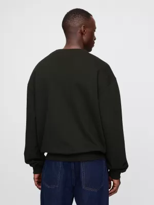 Hanorac pentru bărbați GAP LOGO CREW SWEATSHIRT 616625-02 NEGRU ADEVĂRAT