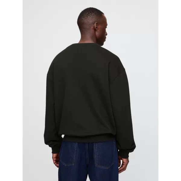  Hanorac pentru bărbați GAP LOGO CREW SWEATSHIRT 616625-02 NEGRU ADEVĂRAT 