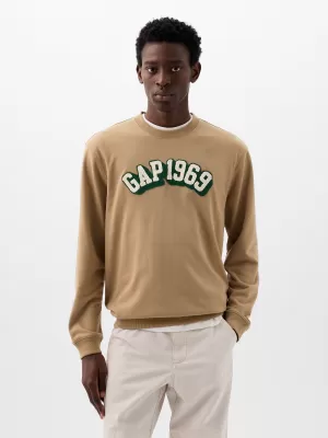 Hanorac pentru bărbați GAP LOGO CREWNECK SWEATSHIRT 829103-08 KAKI PERFECT