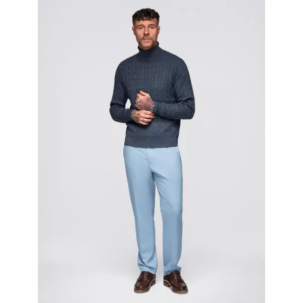  Pulover pentru bărbați OMBRE OM-SWTN-0157 ALBASTRU MARIN 