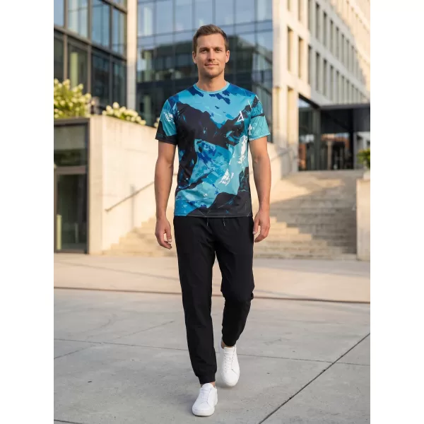  Tricou premium pentru bărbați ALTISPORT VOJ/ALM131TR01 KEROSEN/NEGRU 