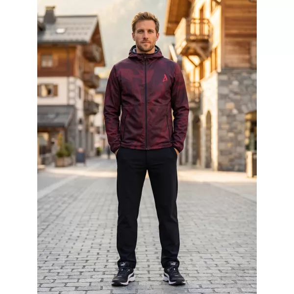 Jachetă softshell premium pentru bărbați ALTISPORT VOJ/ALM072JACK01 VIN/ROSU 