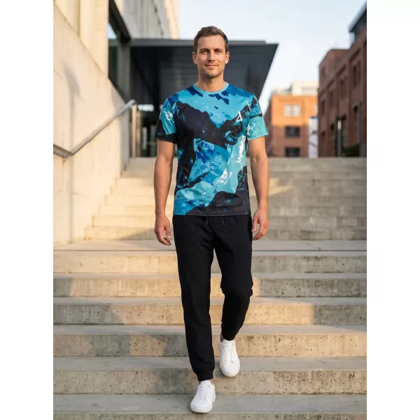  Tricou premium pentru bărbați ALTISPORT VOJ/ALM131TR01 KEROSEN/NEGRU 
