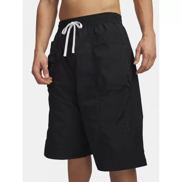  Pantaloni scurți pentru bărbați UNDER ARMOUR UA HOOPS WOVEN SHORT 6011096-001 NEGRU 