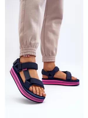 Sandale de dama LEE COOPER LCW-24-05-2753L BLEUMARIN/FUCSIA