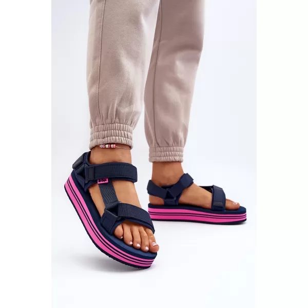  Sandale de dama LEE COOPER LCW-24-05-2753L BLEUMARIN/FUCSIA 