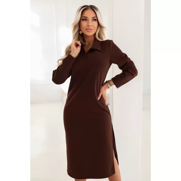 Rochie NUMOCO 649-1 CIOCOLATĂ 