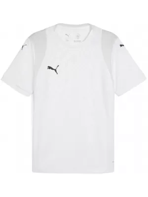 Tricou funcțional pentru bărbați PUMA TEAMCUP JERSEY 706272-04 PUMA ALB/PUMA NEGRU