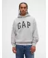 Hanorac pentru bărbați GAP HEAVYWEIGHT LOGO HOODIE PULLOVER 823104-05 ERICA GRI DESCHIS