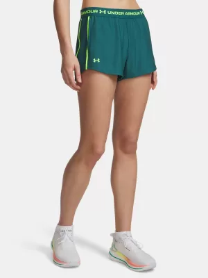 Pantaloni scurți de damă UNDER ARMOUR TECH PLAY UP SHORTS 1389882-338 VERDE