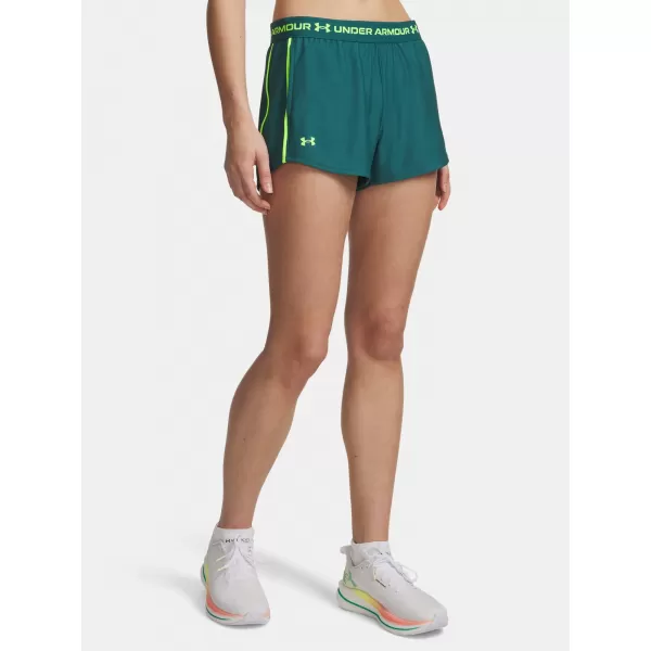  Pantaloni scurți de damă UNDER ARMOUR TECH PLAY UP SHORTS 1389882-338 VERDE 