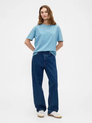Tricou pentru femei GAP LOGO TEE 407990-10 PIATRA ALBASTRA