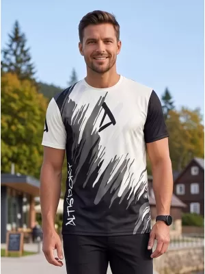 Tricou funcțional premium pentru bărbați ALTISPORT VOJ/ALM006TR01 NEGRU