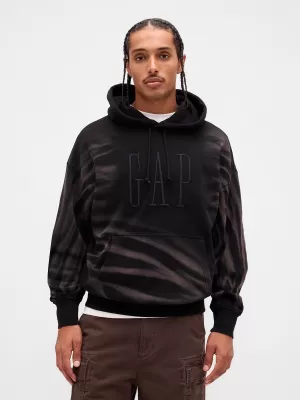 Hanorac pentru bărbați GAP CORP LOGO HOODIE PULLOVER 851641-01 NEGRU